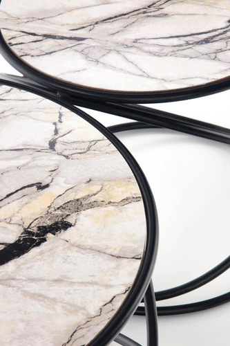 Zestaw 2 stolików Chaletz biały