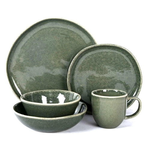 Miska do zupy Black Forest 15 cm Intesi ceramiczna nowoczesna zielona do kuchni zmywarka