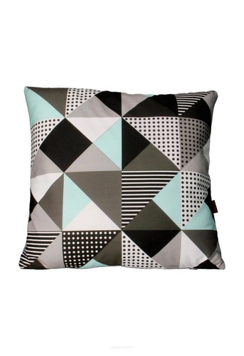 Poduszka dekoracyjna welurowa antyalergiczna MELANGE MINT do salonu 40x40 cm