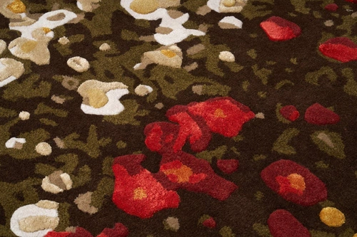 Dywan okrągły nowoczesny Spring Flowers 200 cm wełniany do salonu i sypialni Carpet Decor