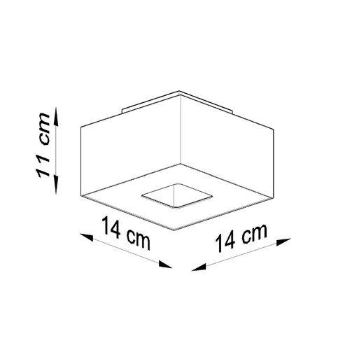 Plafon sufitowy kwadratowy biały nowoczesny MONO 1 Sollux do salonu i kuchni