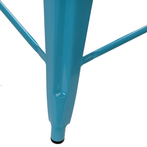 Hoker Paris Back 66 cm niebieski metalowy z oparciem do wyspy kuchennej industrialny D2.DESIGN