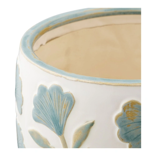 Doniczka ceramiczna Miłorząb biała do salonu House Nordic 22,5 cm