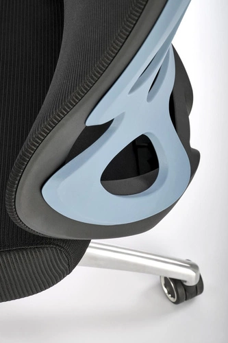 Fotel biurowy ergonomiczny Berto czarny obrotowy z zagłówkiem i regulacją Intesi do biura