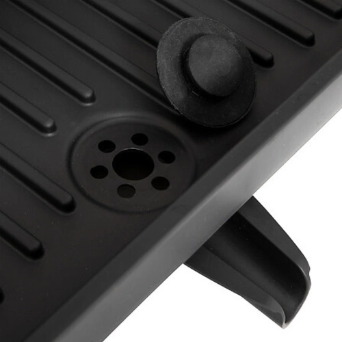 Ociekacz do naczyń 5five simply smart Black Edition czarny metalowy na blat z odpływem rozkładany