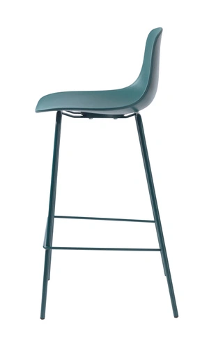 Hoker Whitby niebieski z oparciem nowoczesny do kuchni i wyspy 67 cm UNIQUE