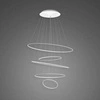 Lampa wisząca LED Ledowe Okręgi 120 cm czarna nowoczesna do salonu nad stół Altavola Design