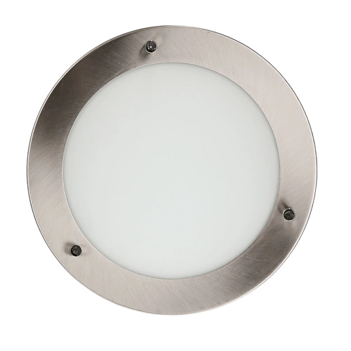 Plafon sufitowy Aquila szklany okrągły do łazienki i kuchni nowoczesny 18 cm nikiel