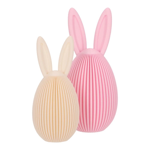 Intesi zestaw 2 figurek wielkanocnych jajek klasycznych pastelowych na stół i komodę 17 cm