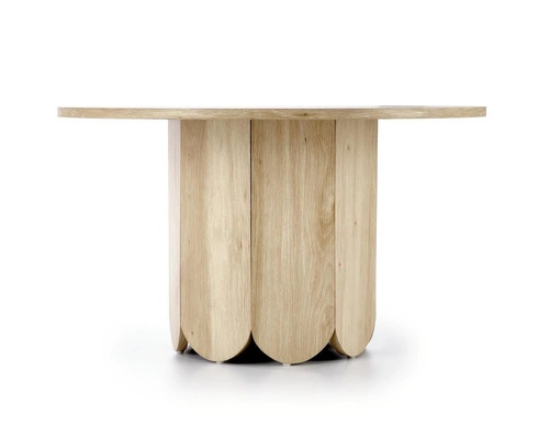 Stolik kawowy Puro okrągły 80 cm drewniany skandynawski do salonu naturalny Intesi