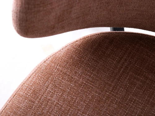 Krzesło tapicerowane Naws różowe do jadalni i salonu nowoczesne na czarnych nogach