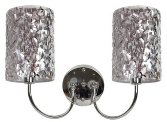 Kinkiet Deimos # # chromowy 2x40W E14 abażur czarny