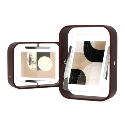 Ramka na zdjęcia 10x15 Bellwood orzechowa stojąca drewniana Umbra dwustronna