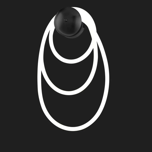 Nowoczesna lampa ścienna LED FANTASIA czarna 30 cm do salonu i sypialni Step into Design