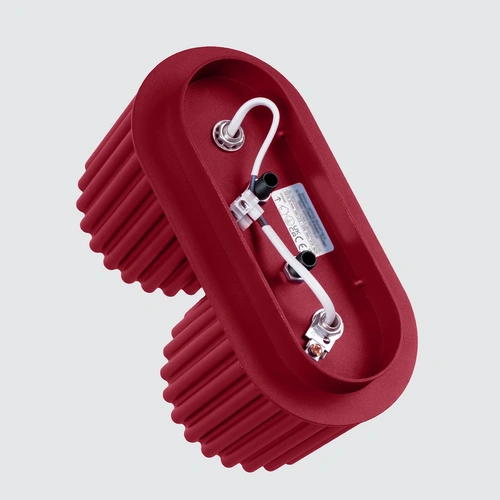 Plafon sufitowy AURA 2 burgund nowoczesny okrągły do salonu i kuchni aluminium