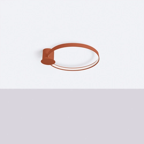 Plafon sufitowy LED RIO 55 czerwony nowoczesny okrągły do salonu kuchni sypialni