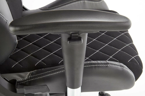 Fotel biurowy ergonomiczny Sajdo Intesi czarny szary obrotowy z regulacją do biurka