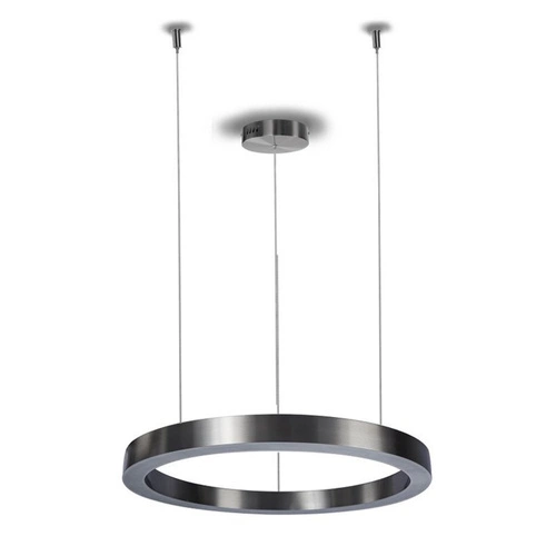 Lampa wisząca LED Circle 60 cm srebrna regulowana do salonu nowoczesna Step into Design