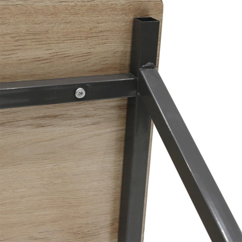 Biurko Brico nowoczesne do pracy industrialne czarne z półkami 90 cm Intesi