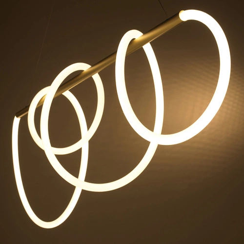 Lampa wisząca LED FANTASIA złota 120 cm nowoczesna do salonu i nad stół