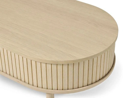 Stolik kawowy Meta 120x60 owalny dębowy skandynawski do salonu