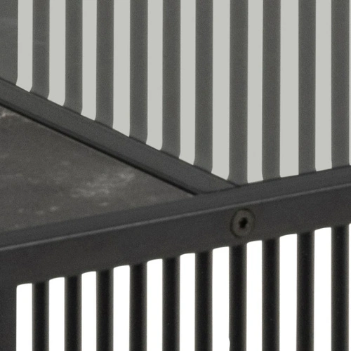 Stolik kawowy Strington 80x80 czarny szklany loftowy do salonu