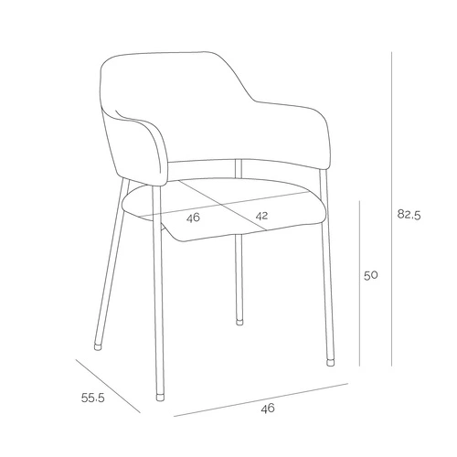 Krzesło Gato ciemnoszare OUTLET