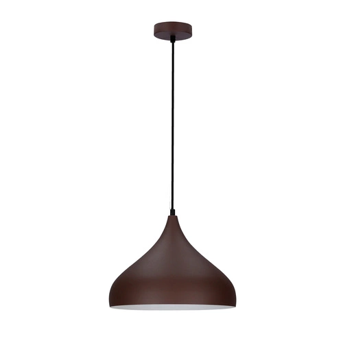 Lampa wisząca Viborg brązowa metalowa 32 cm nowoczesna do salonu i jadalni