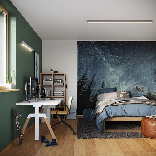 Plafon PINNE 200 szary LED 4000K minimalistyczny do salonu i kuchni nowoczesny 200 cm