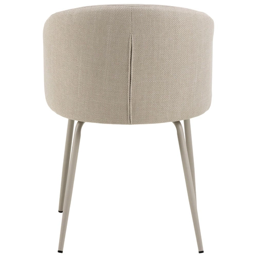 Krzesło tapicerowane Eleonor beżowe Actona do jadalni skandynawskie z podłokietnikami