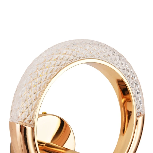 Kinkiet ścienny JEWEL LED złoty glamour 21 cm Step into Design do salonu i sypialni