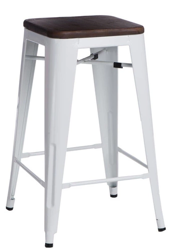 Hoker Paris Wood 65cm sosna orzech/biały metalowy
