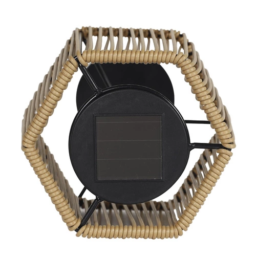 Lampka nocna solarna LED Merrill beżowa klasyczna na taras Intesi odporna na deszcz 40 cm