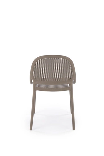 Krzesło Lynette Intesi nowoczesne z tworzywa sztucznego do jadalni i ogrodu, łatwe czyszczenie, sztaplowane