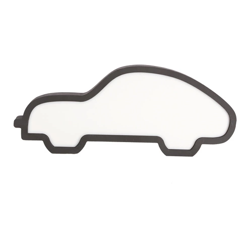 Lampka nocna LED Car czarna do pokoju dziecka nowoczesna dekoracyjna MDF 35 cm