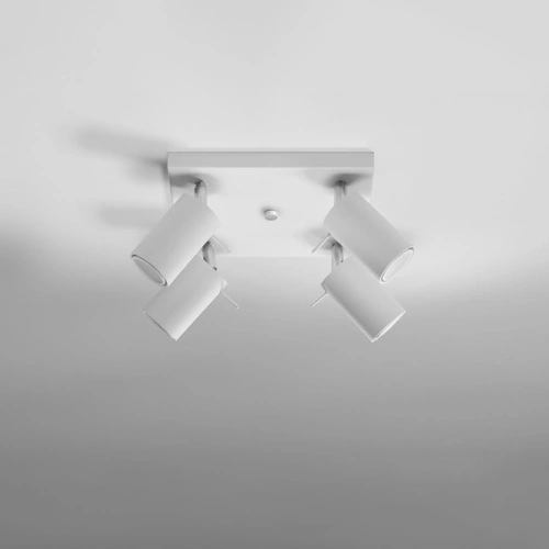 Plafon sufitowy RING 4 biały nowoczesny metalowy do salonu kuchni lub sypialni Sollux