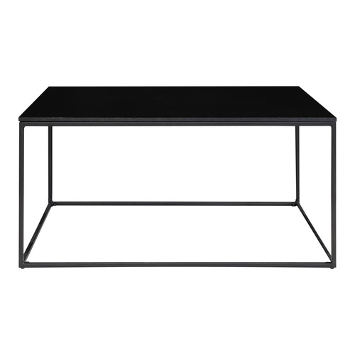 Stolik kawowy Vita prostokątny czarny loftowy 60x90 cm do salonu nowoczesny Intesi