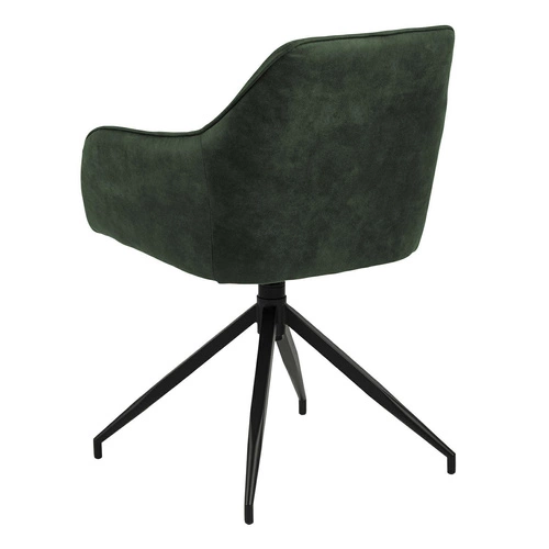 Krzesło tapicerowane Brenda Actona oliwkowe obrotowe z podłokietnikami do jadalni nowoczesne