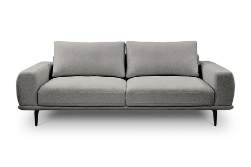 Sofa rozkładana Salmi 3 osobowa z funkcją spania jasnoszara do salonu skandynawska