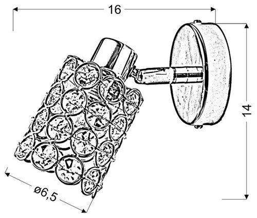 Lampa ścienna York spot 1x40W G9 chrom