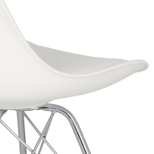 Krzesło do jadalni Eris Actona białe nowoczesne z tworzywa sztucznego łatwe w czyszczeniu