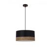 Lampa wisząca Porto czarny 1x60W E27  abażur czarny+brązowy
