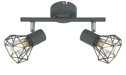 Lampa sufitowa Verve listwa 2x40W E14  matowy szary