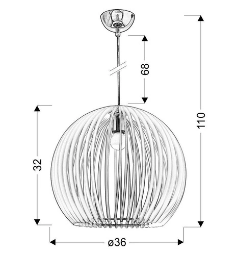 Lampa wisząca Haga niebieska nowoczesna regulowana do kuchni i jadalni akryl 36 cm