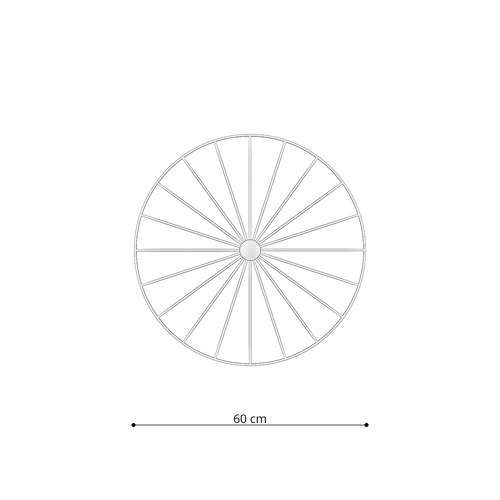 Kinkiet ścienny SIRKEL 60 czarny loftowy metalowy do salonu i jadalni Thoro