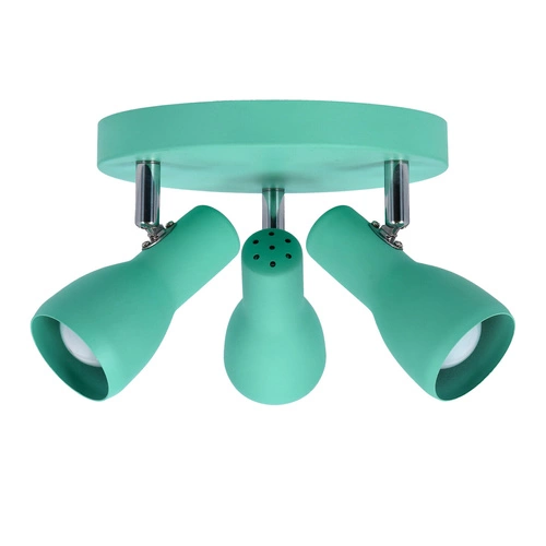 Plafon sufitowy Picardo miętowy nowoczesny metalowy regulowany do salonu i sypialni