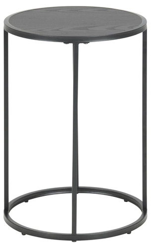 Stolik kawowy okrągły czarny Seaford 40 cm nowoczesny metalowy do salonu Actona