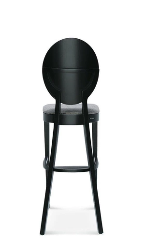 Hoker tapicerowany z oparciem Fameg Diana personalizowany, drewniany do kuchni i jadalni 78 cm