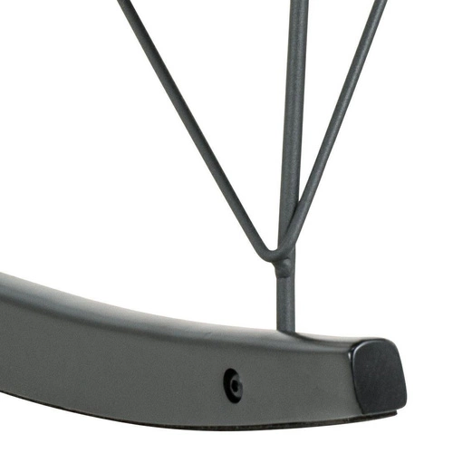 Fotel bujany Kelsey do salonu szary nowoczesny z podnóżkiem wygodny tapicerowany