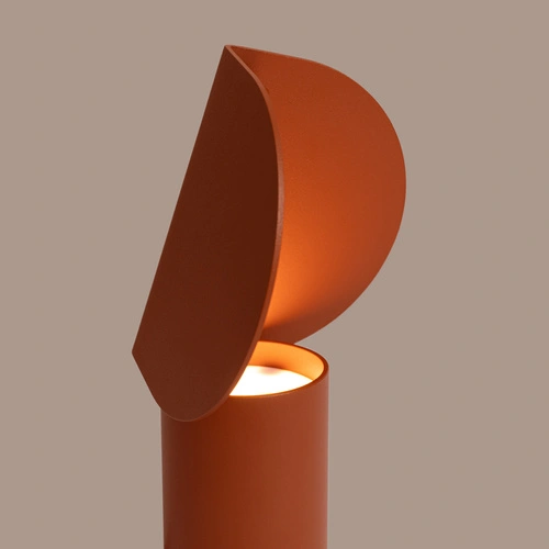 Lampa biurkowa LED BISCUIT nowoczesna terrakota do gabinetu